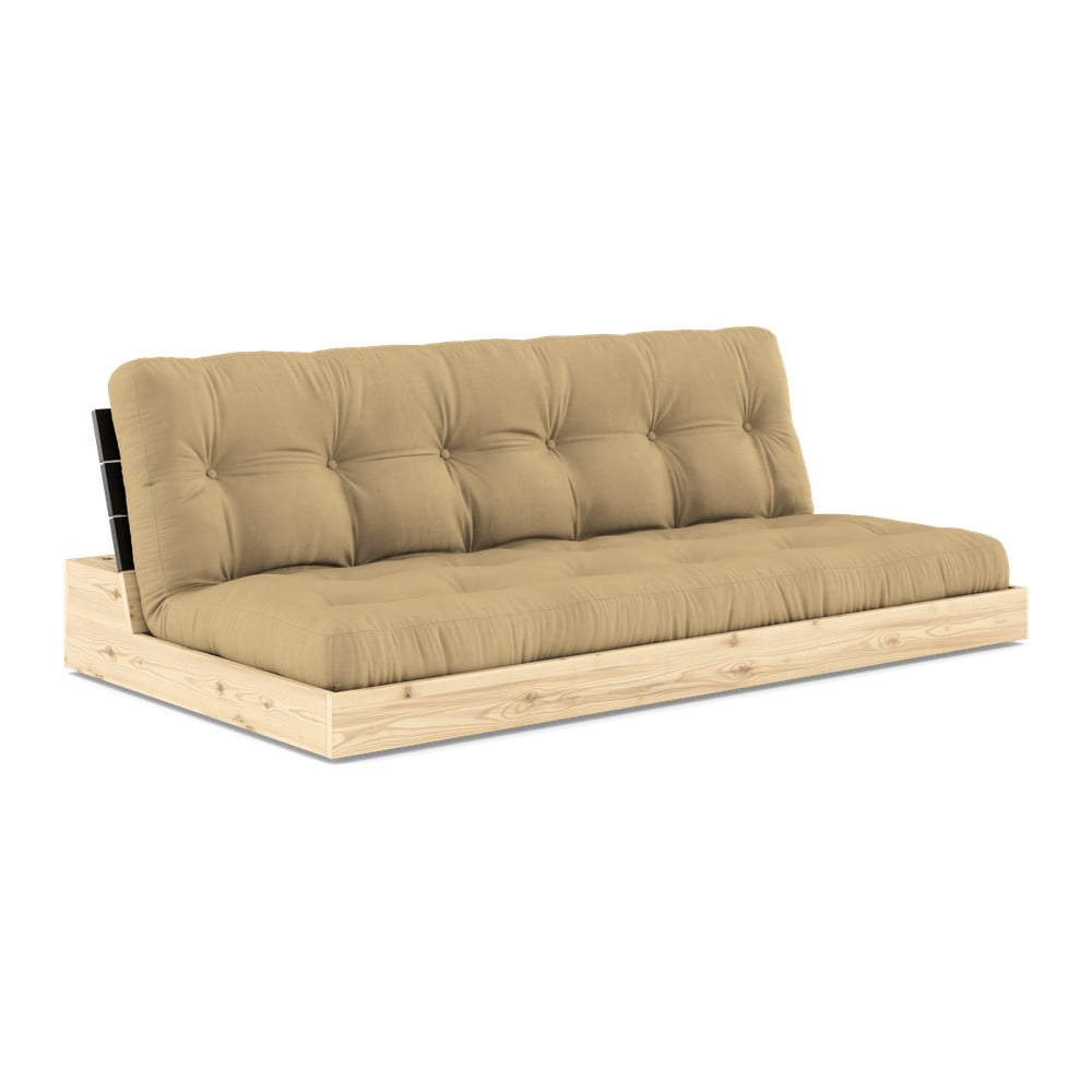 Mustársárga kinyitható kanapé 196 cm Base – Karup Design