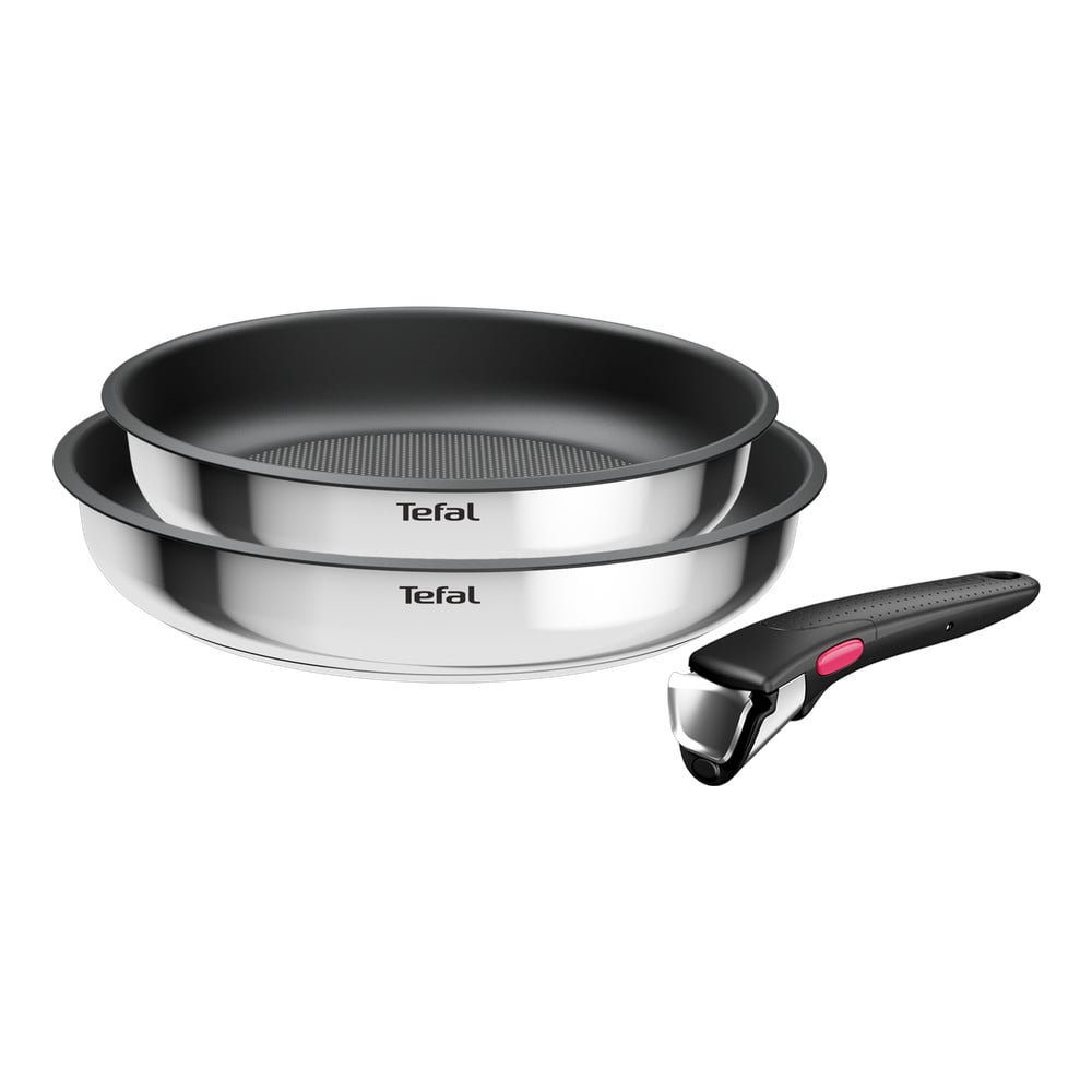 Rozsdamentes acél serpenyő készlet tapadásmentes felülettel, levehető nyéllel 2 db-os ø 26 cm INGENIO Cook Eat L8813S75 – Tefal