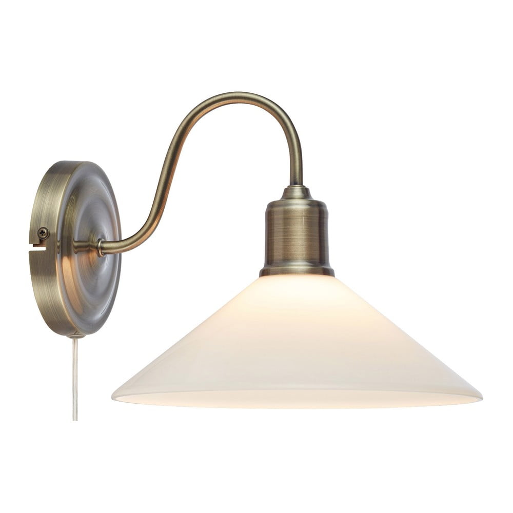 Fehér-sárgaréz színű fali lámpa Vela – Markslöjd