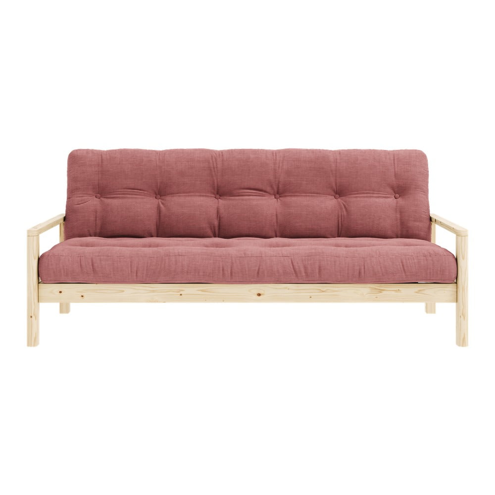 Rózsaszín kinyitható kanapé 205 cm knob – karup design