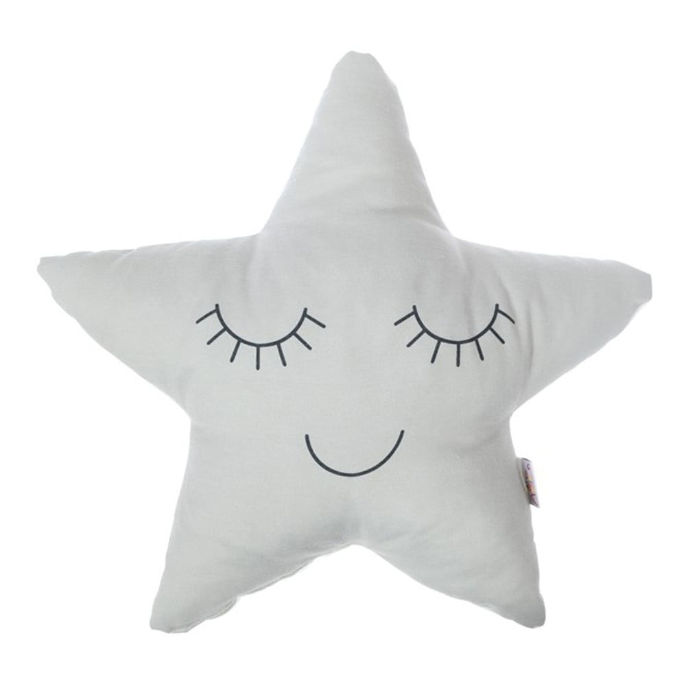 Pillow Toy Star világosszürke pamutkeverék gyerekpárna, 35 x 35 cm - Mike & Co. NEW YORK