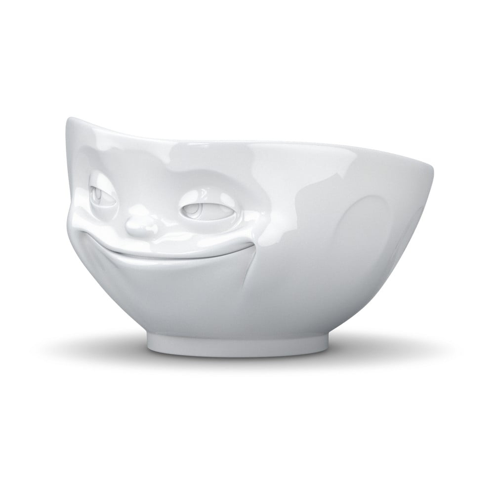 Fehér 'mosolygós' porcelán tálka - 58products