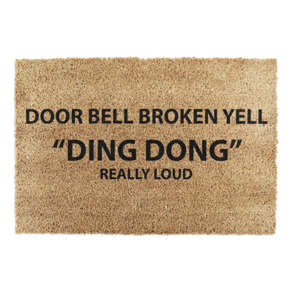 Kókuszrost lábtörlő 40x60 cm Yell Ding Dong – Artsy Doormats