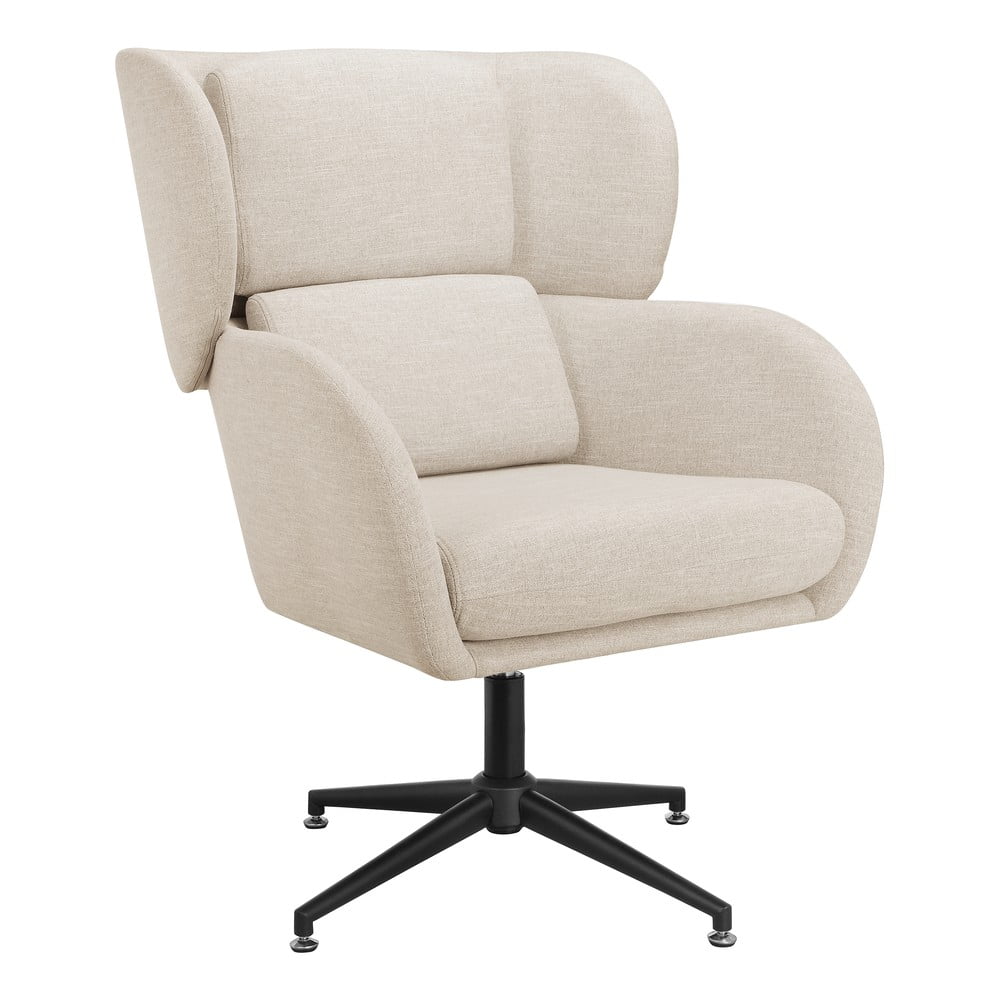 Fehér bársony füles fotel Vanessa – Støraa