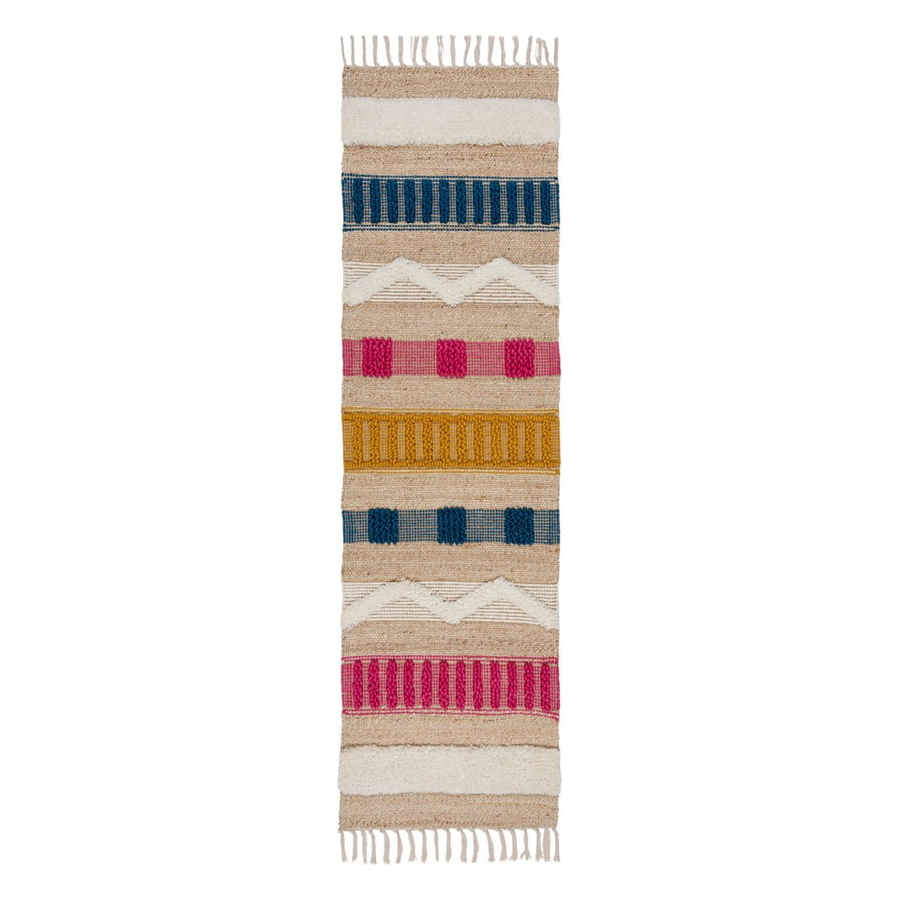 Natúr színű futószőnyeg 60x230 cm medina – flair rugs