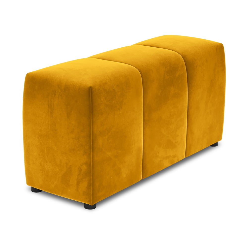 Sárga bársony karfa moduláris kanapéhoz rome velvet - cosmopolitan design