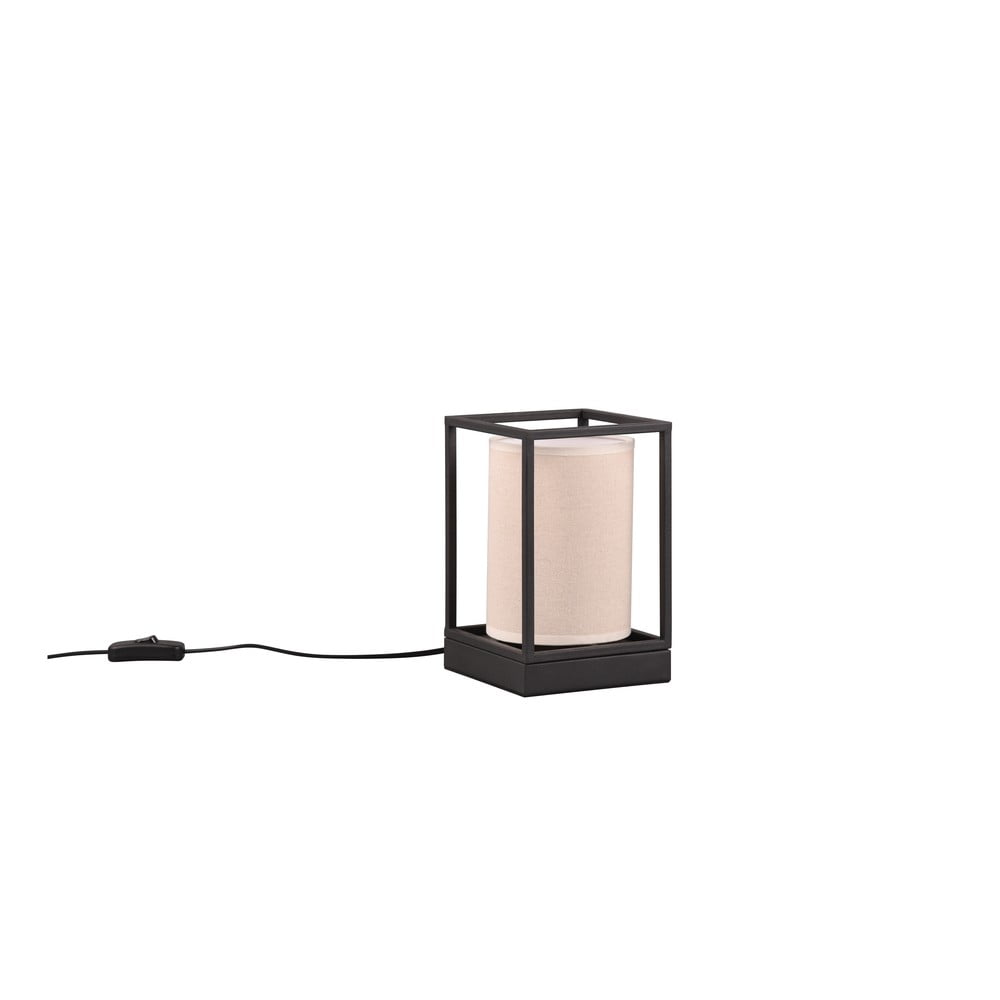 Matt fekete-bézs asztali lámpa (magasság 22 cm) Ross – Trio