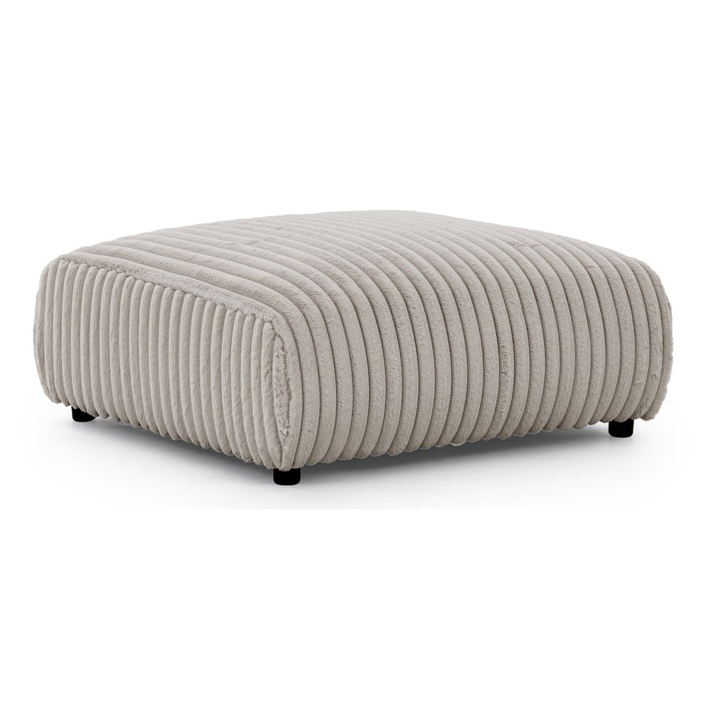 Világosszürke kordbársony lábtartó Justin – Ropez