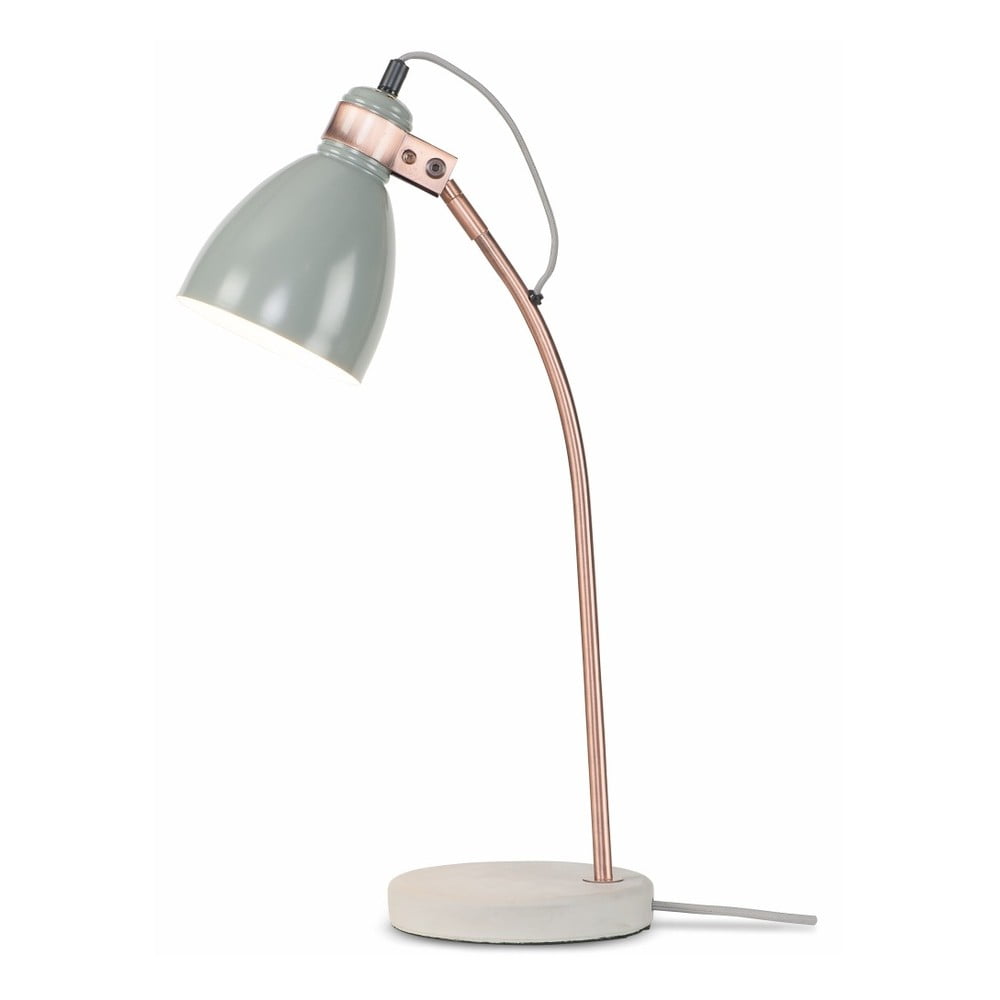Szürke asztali lámpa fém búrával (magasság 50 cm) denver – it's about romi