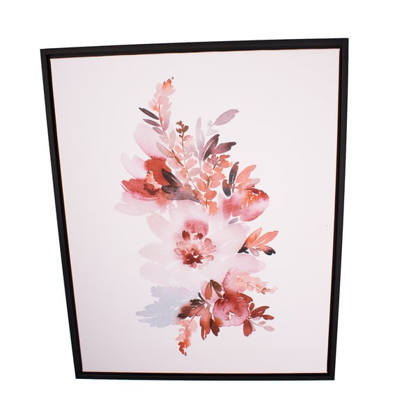 Pinky Flowers keretes fali kép, 40 x 50 cm - Dakls