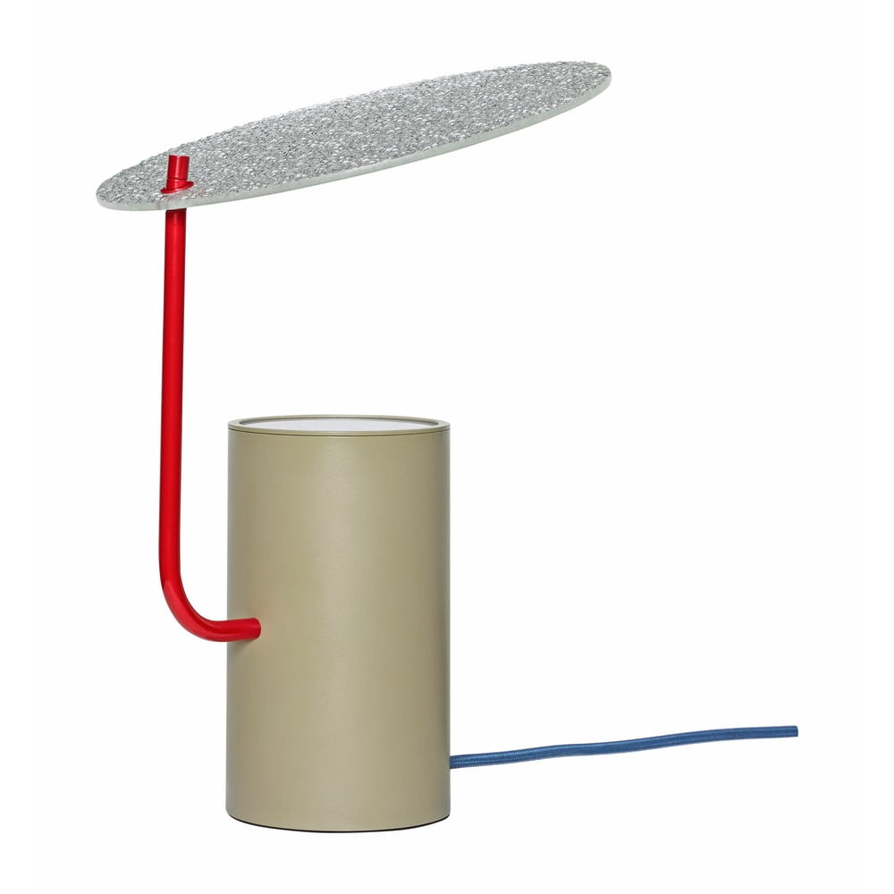 Khaki asztali lámpa üveg búrával (magasság 35 cm) disc – hübsch