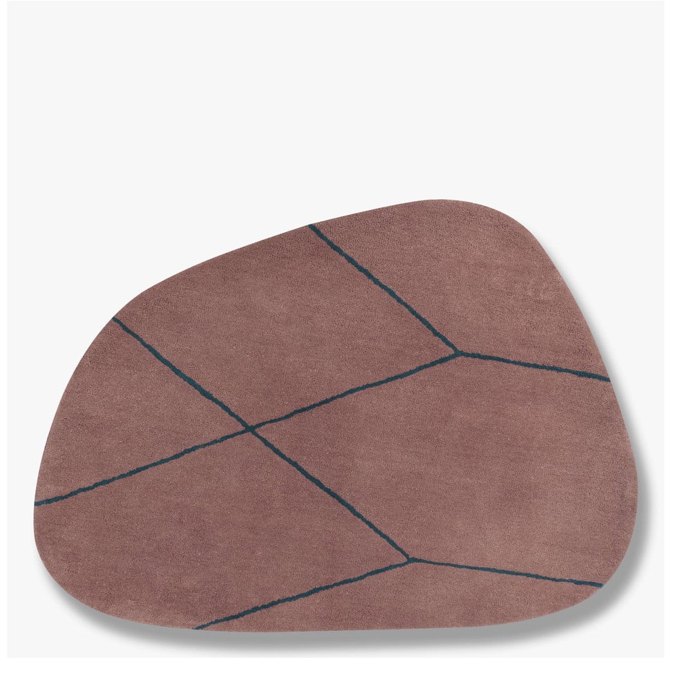 Rózsaszín gyapjú szőnyeg 120x154 cm Shape – Mette Ditmer Denmark