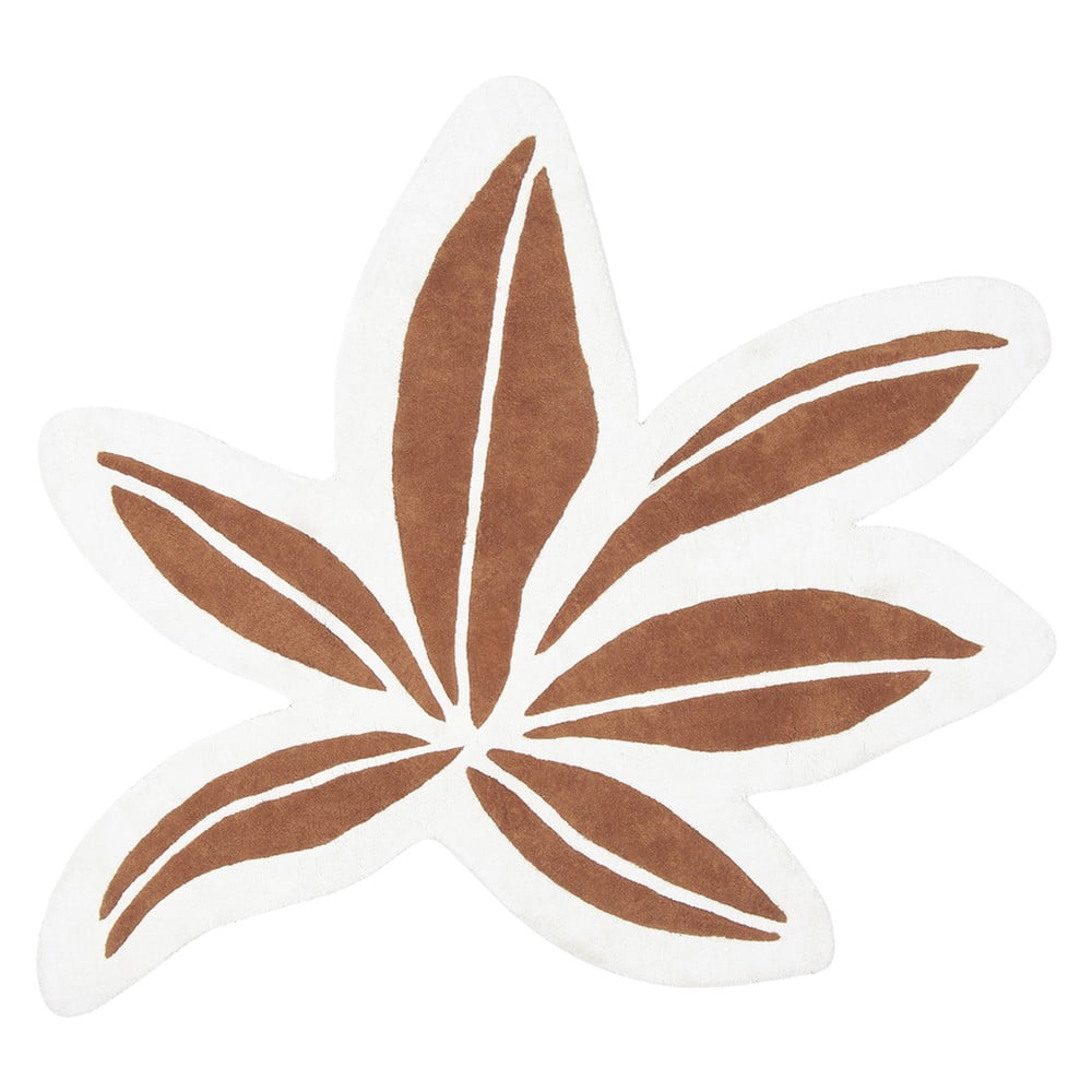 Barna gyerek szőnyeg 140x120 cm tropical leaf – lilipinso