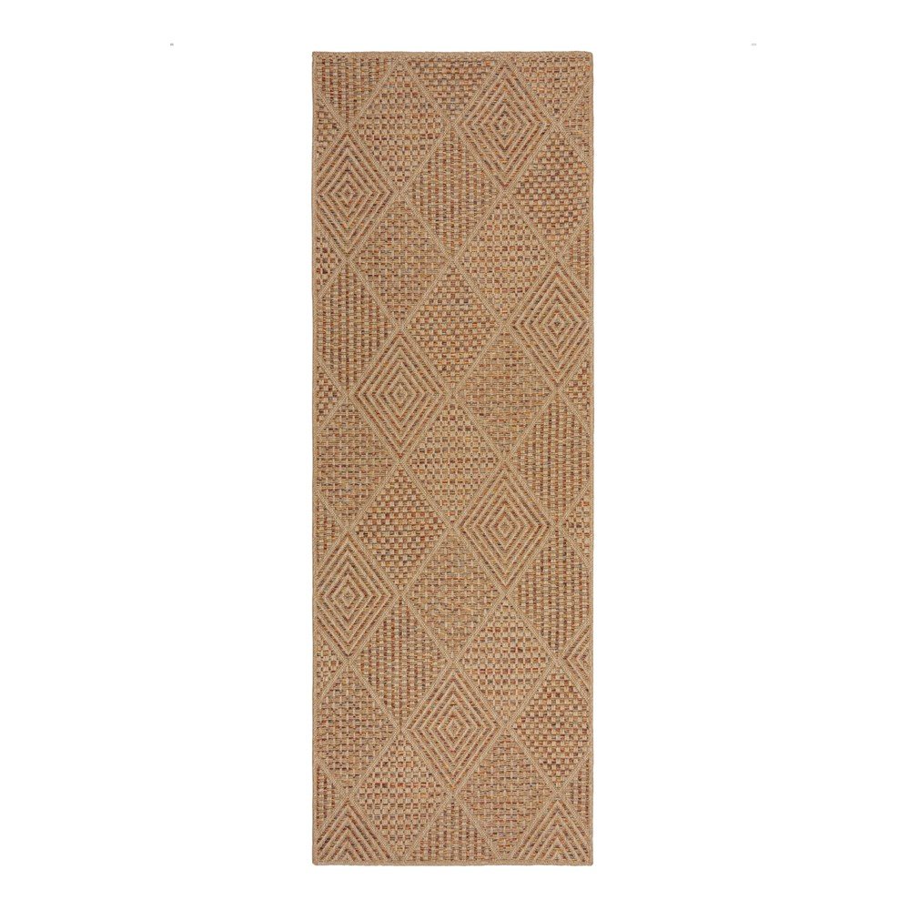 Natúr színű kültéri futószőnyeg 80x230 cm Nora Diamond – Flair Rugs