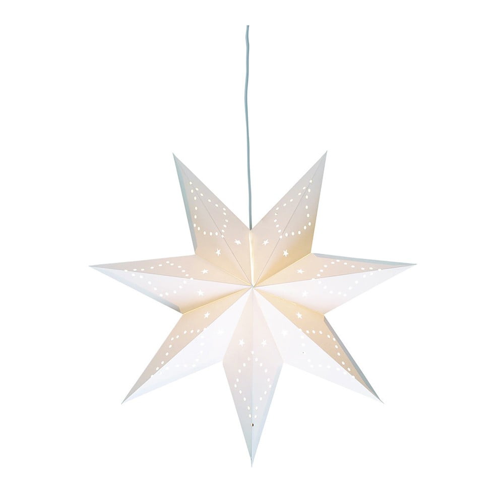 Fehér fénydekoráció karácsonyi mintával ø 45 cm Saturnus – Markslöjd