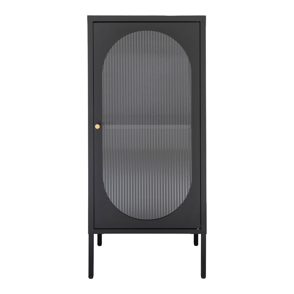 Fekete fém tálalószekrény 50x110 cm Adelaide – House Nordic