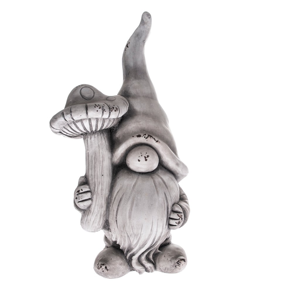 Mushroom Gnome szürke dekoráció, magasság 44,5 cm - Dakls