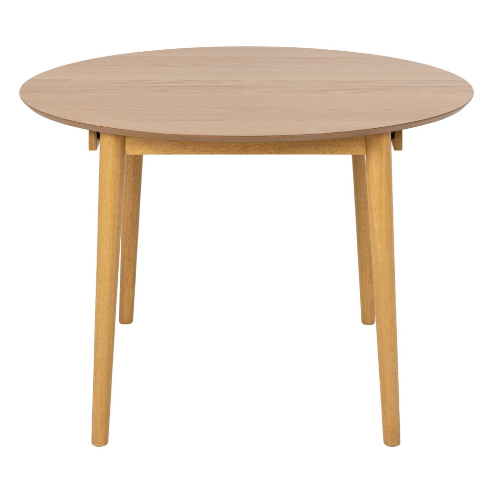 Kerek kinyitható étkezőasztal tölgyfa dekoros asztallappal ø 115 cm montreux - actona