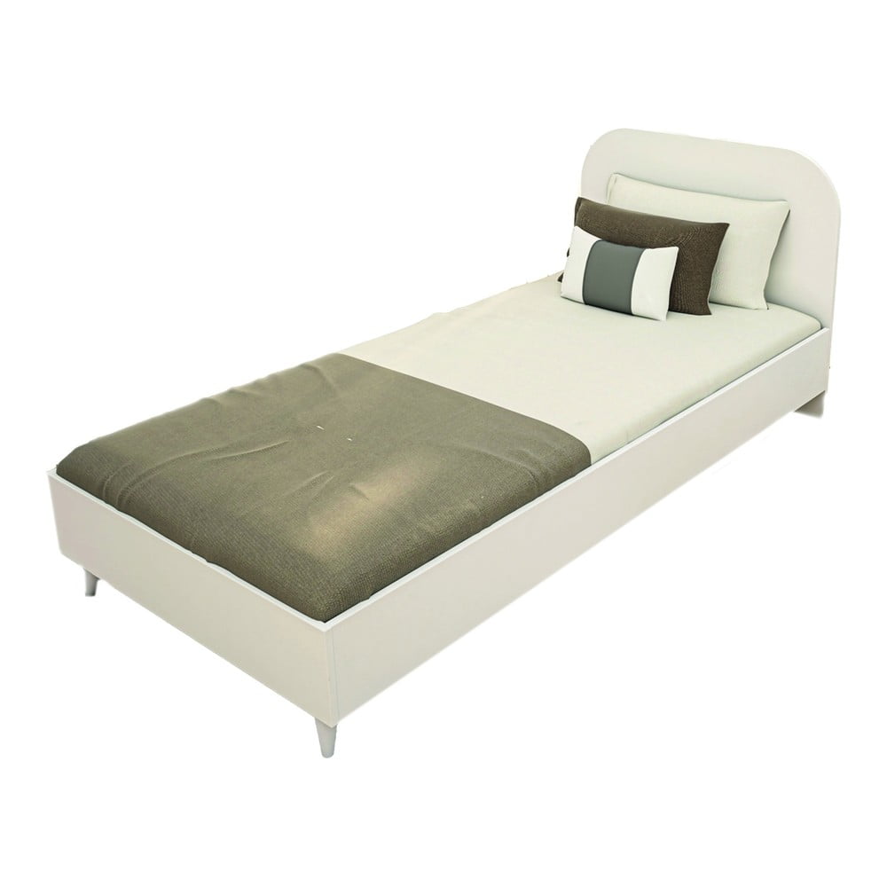 Fehér egyszemélyes ágy 90x190 cm lavinia – kalune design