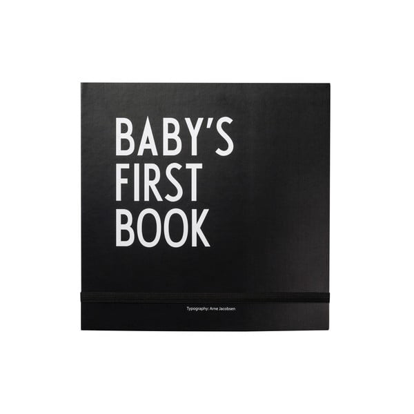 Baby's First Book fekete emlékkönyv gyerekeknek - Design Letters