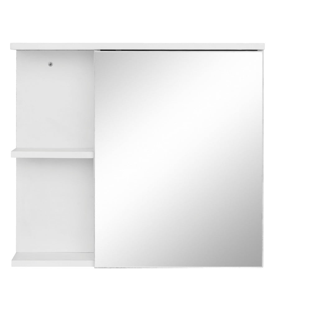 Fehér fali-tükrös fürdőszoba szekrény 60x53 cm Mirza - Støraa