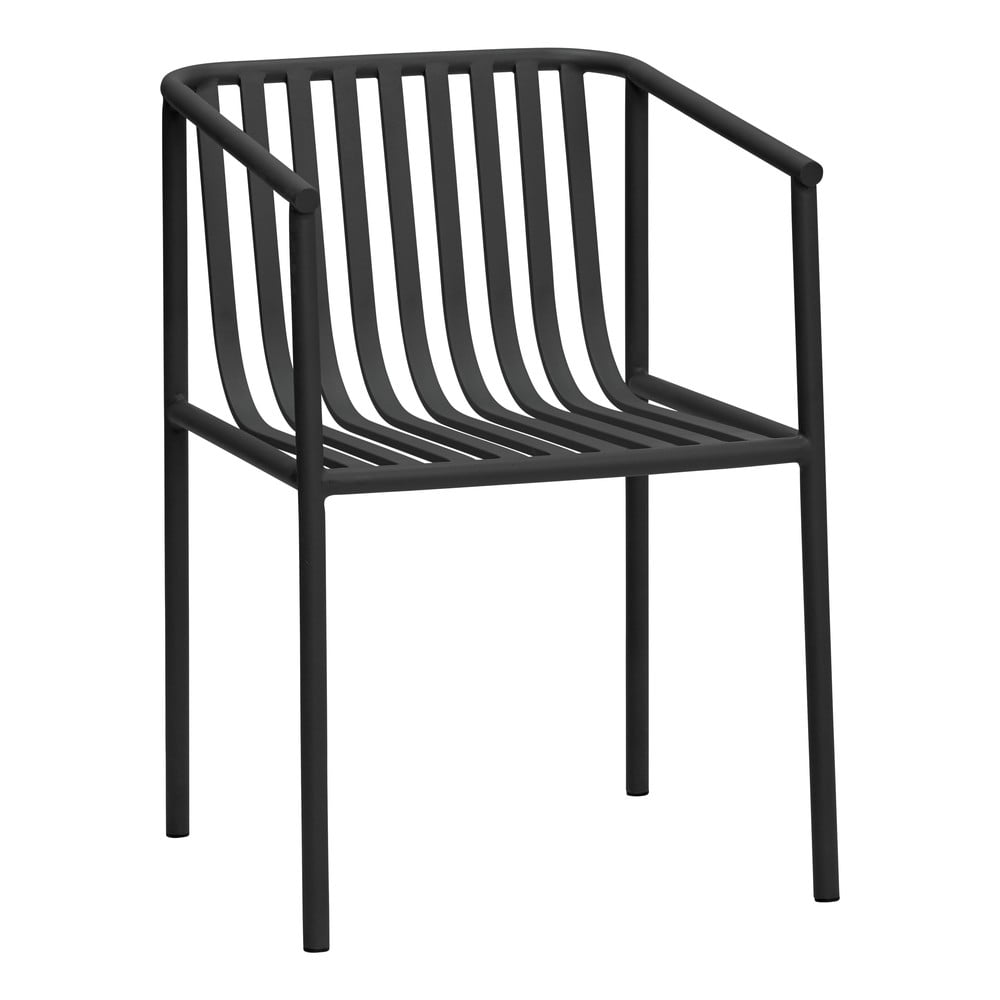 Fekete fém kerti fotel villa – hübsch