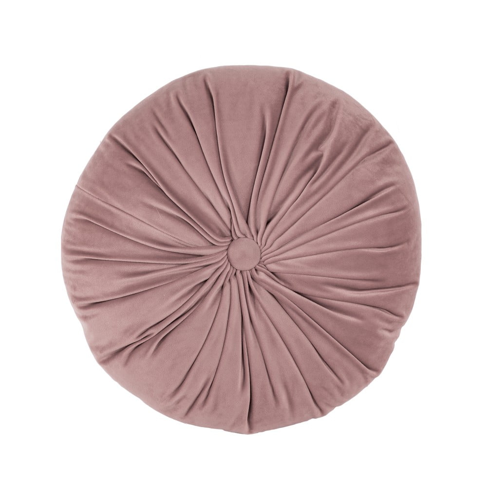 Velvet világos rózsaszín bársony díszpárna, ø 38 cm - Tiseco Home Studio