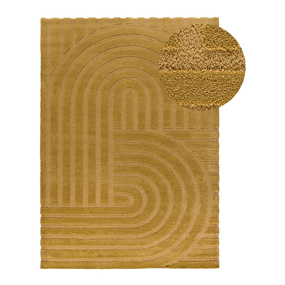 Mustársárga szőnyeg 120x170 cm Snowy – Universal