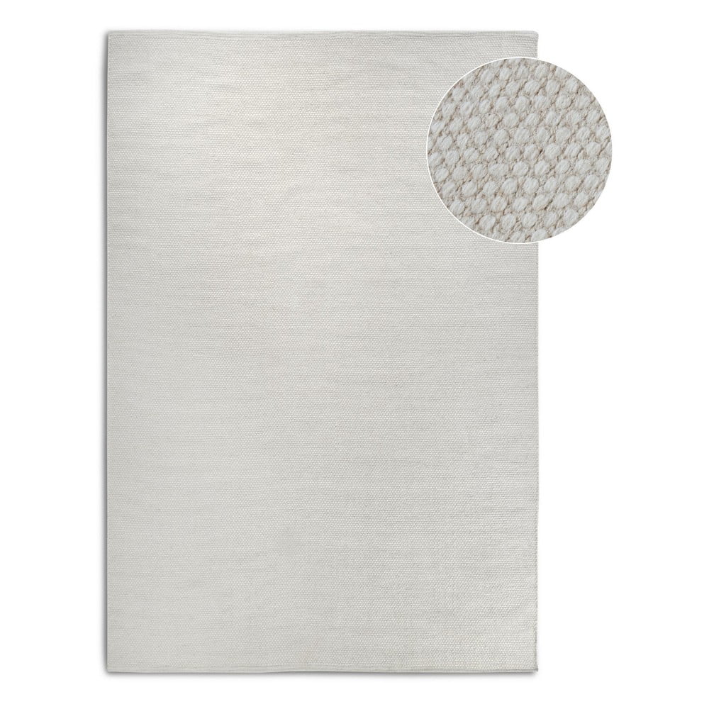Krémszínű kézi szövésű gyapjúkeverék szőnyeg 190x280 cm Pradesh Natural White – Elle Decoration