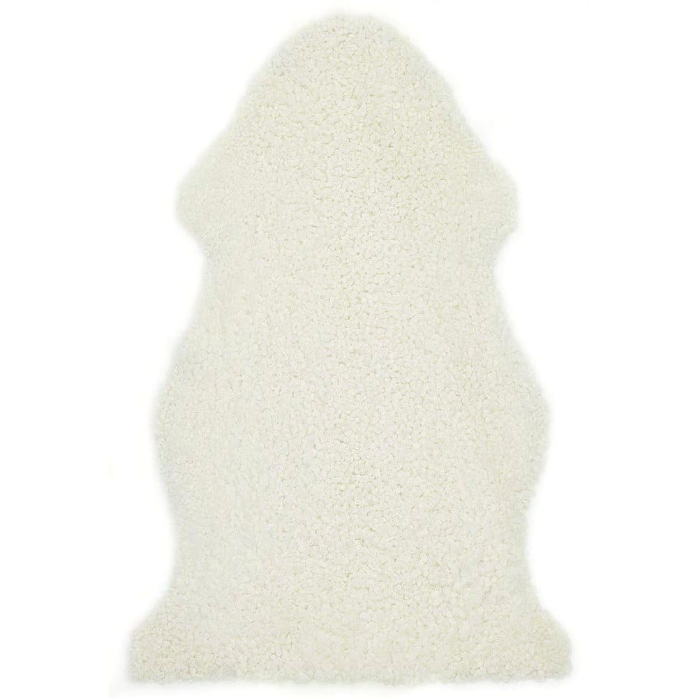 Fehér bárányszőrme szőnyeg 90x60 cm - narma