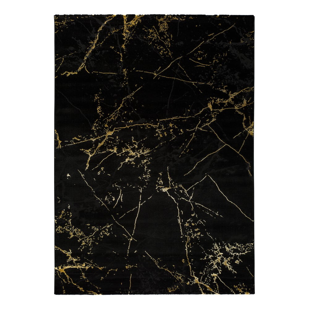 Gold marble fekete szőnyeg, 160 x 230 cm - universal