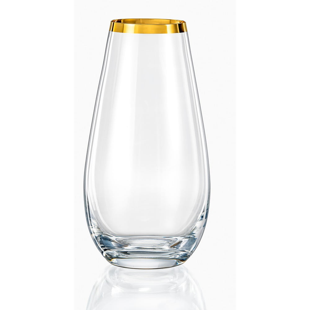 Golden Celebration üvegváza, magasság 24 cm - Crystalex