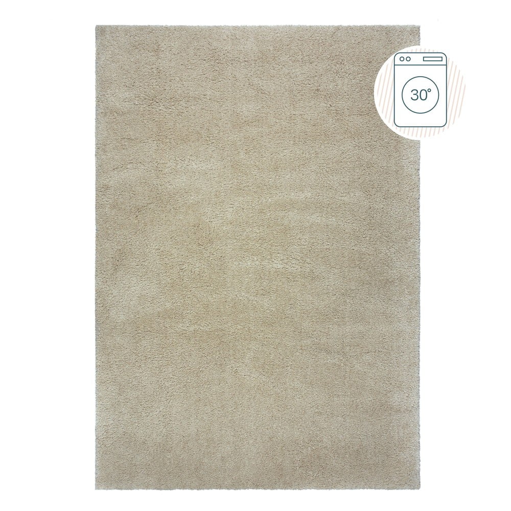 Bézs mosható szőnyeg újrahasznosított szálakból 160x230 cm fluffy – flair rugs