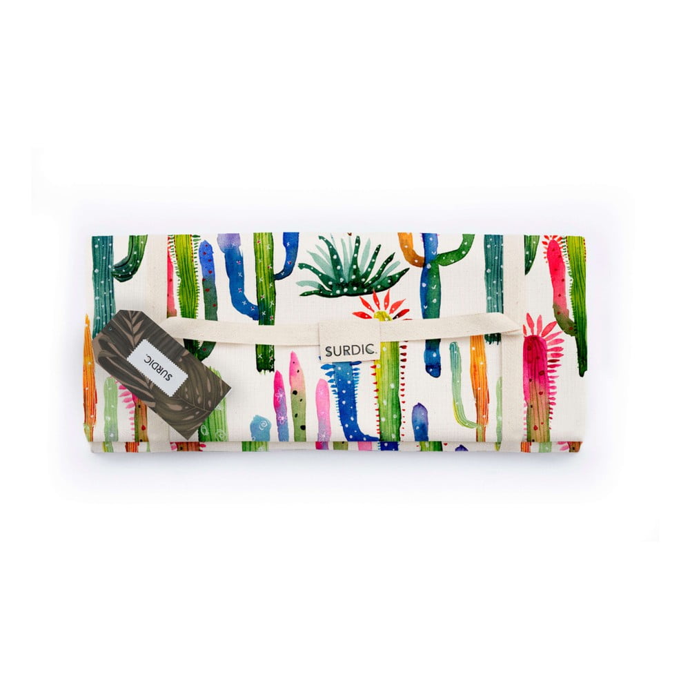Manta Picnic Watercolor Cactus piknik pléd, 170 x 140 cm - Surdic