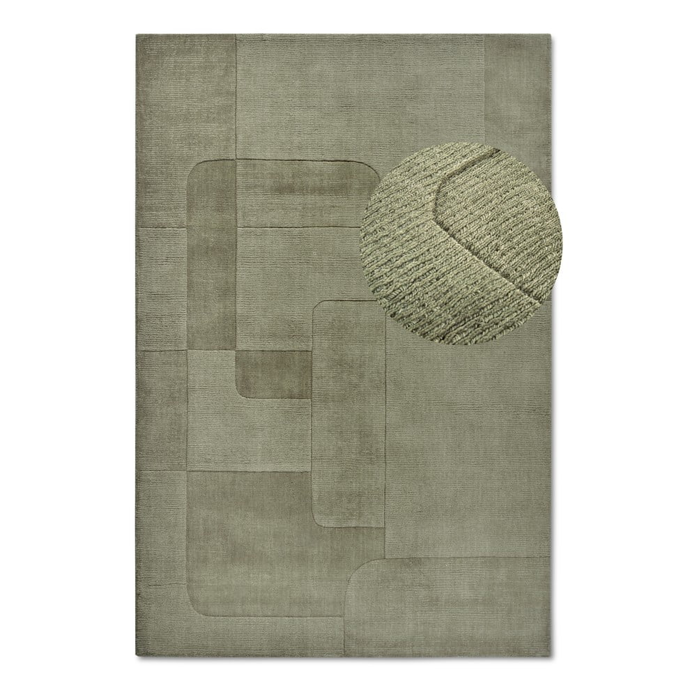 Zöld kézi szövésű gyapjú szőnyeg 160x230 cm charlotte – villeroy&boch