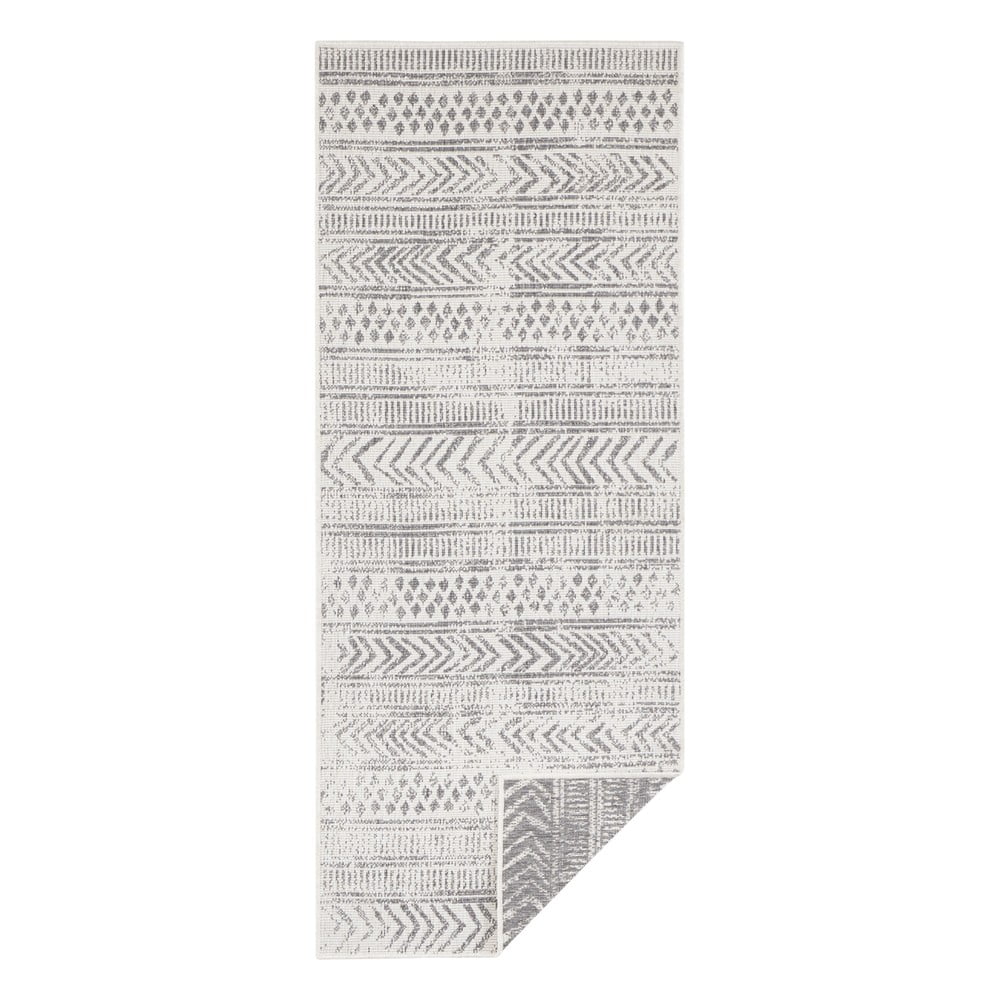 Biri szürke-krémszínű kültéri szőnyeg, 80 x 250 cm - NORTHRUGS