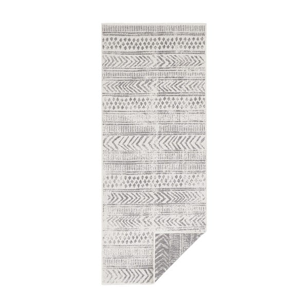 Biri szürke-krémszínű kültéri szőnyeg, 80 x 350 cm - NORTHRUGS
