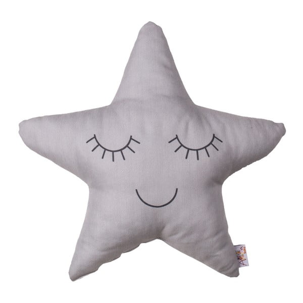 Pillow Toy Star szürke pamutkeverék gyerekpárna, 35 x 35 cm - Mike & Co. NEW YORK