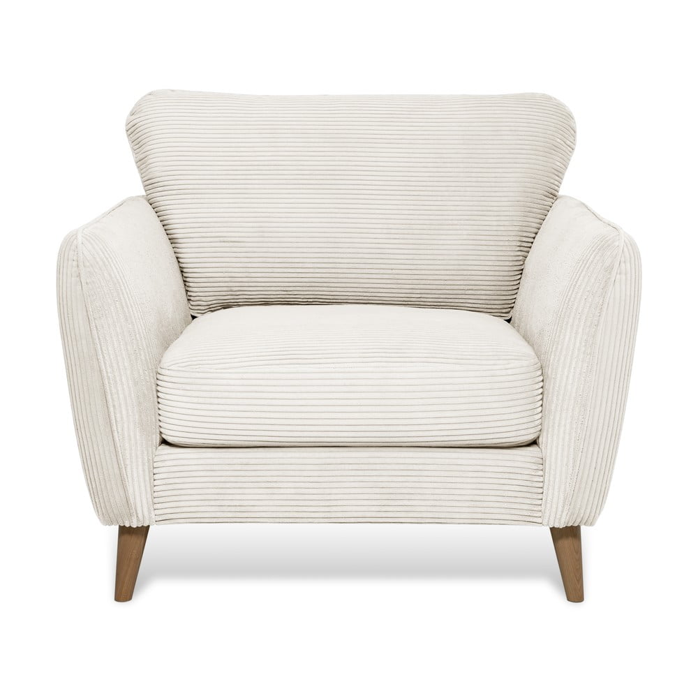 Fehér kordbársony fotel Paris – Scandic