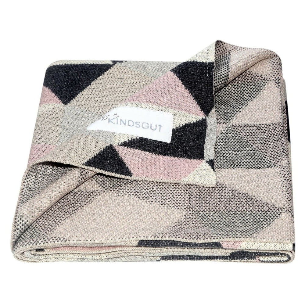 Triangles pamut gyerek takaró, 80 x 100 cm - Kindsgut