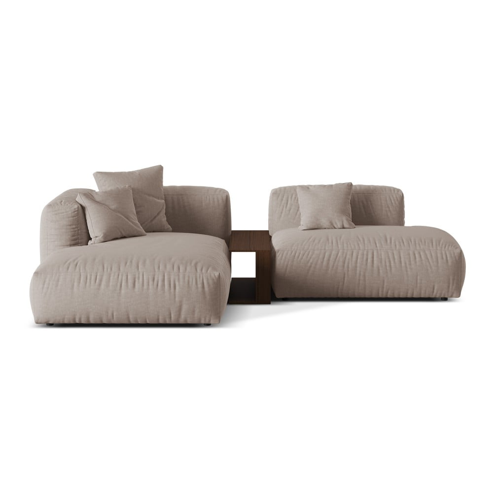 Bézs moduláris sarokkanapé (bal oldali) Martina – Micadoni Home