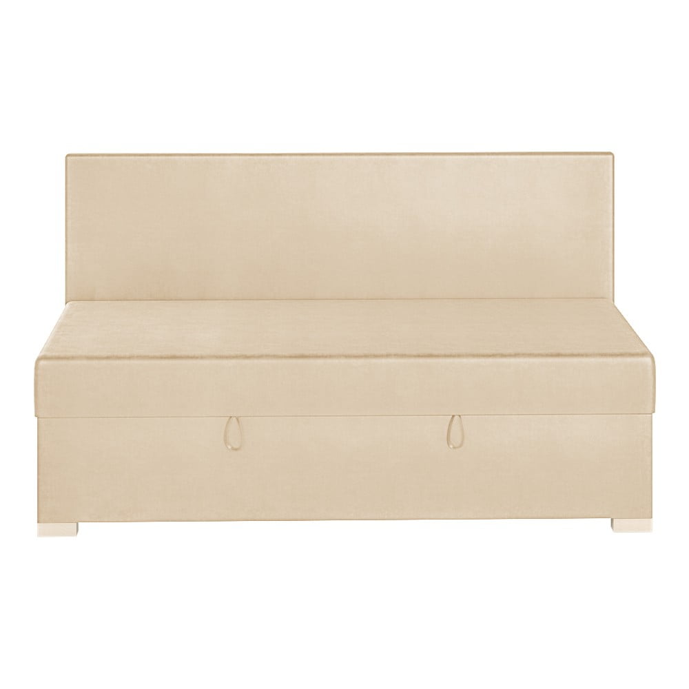 Bézs ágyneműtartós gyerekágy matraccal 90x200 cm Cozi – Ghado