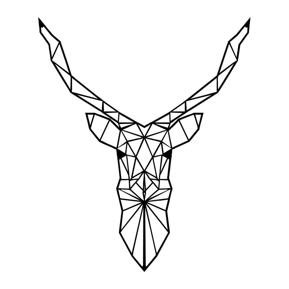 Deer fém fali dekoráció, 60 x 50 cm