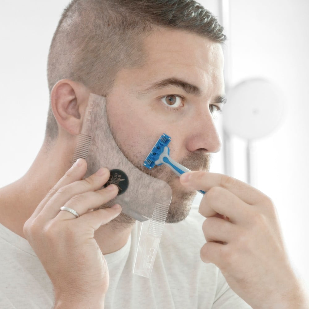 Hipster Barber Borotva sablon borotválkozáshoz, InnovaGoods, 17x11.5x0.1 cm