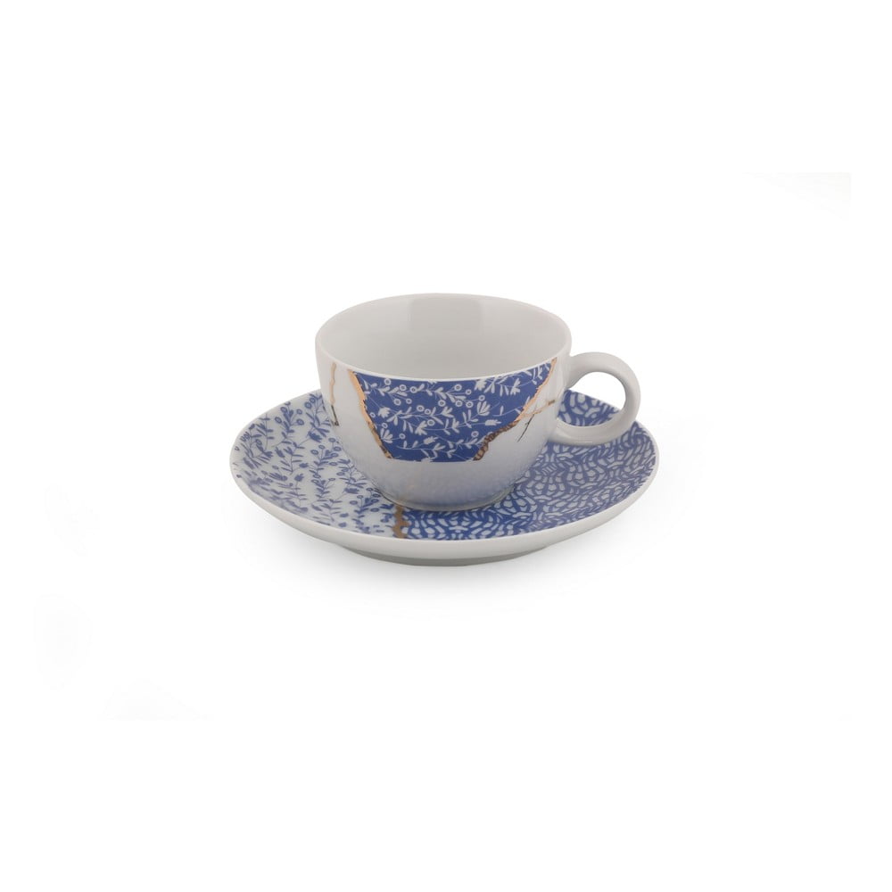 Fehér-kék porcelán csésze szett 6 db-os 0.9 l – Hermia