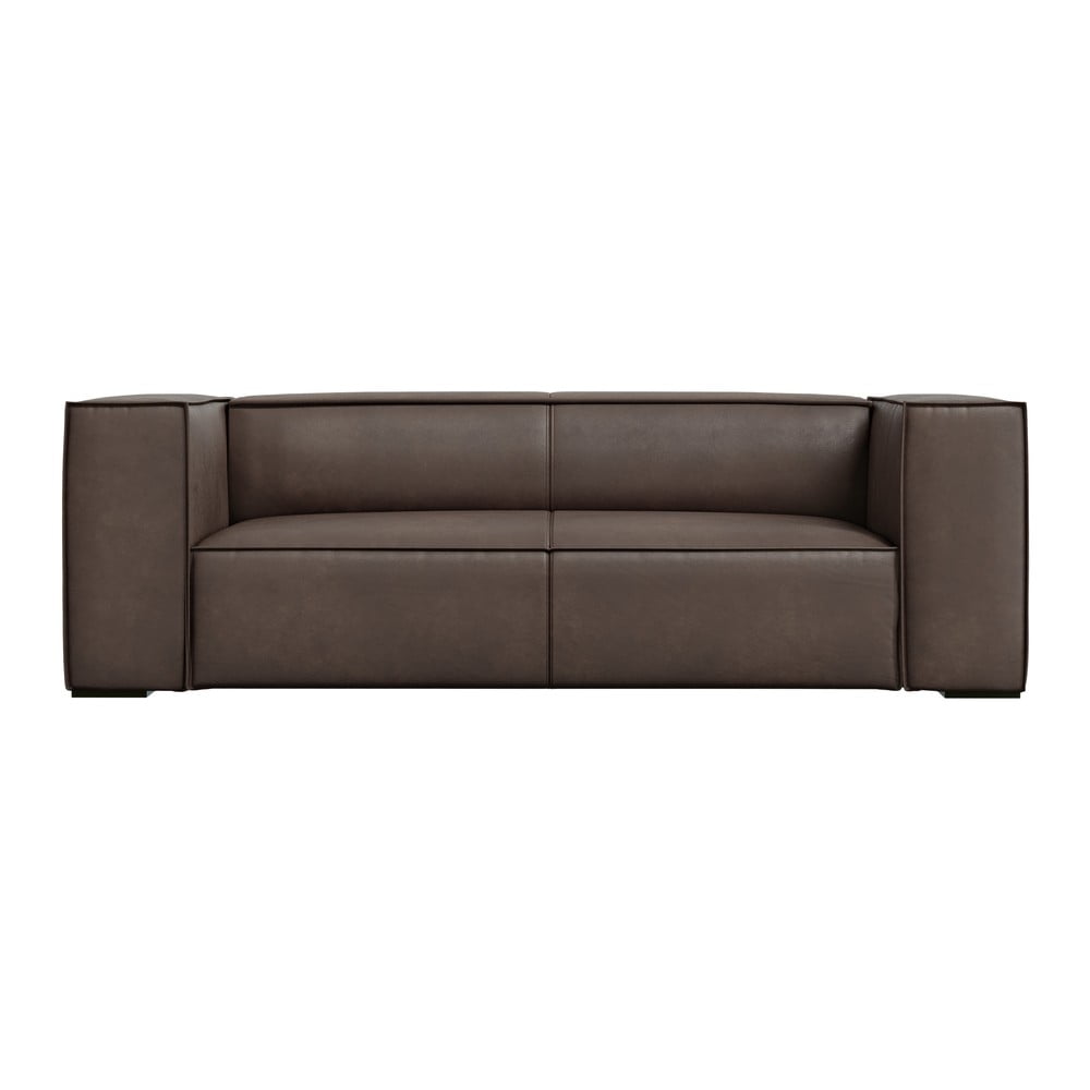 Barna bőr kanapé 212 cm madame – windsor & co sofas