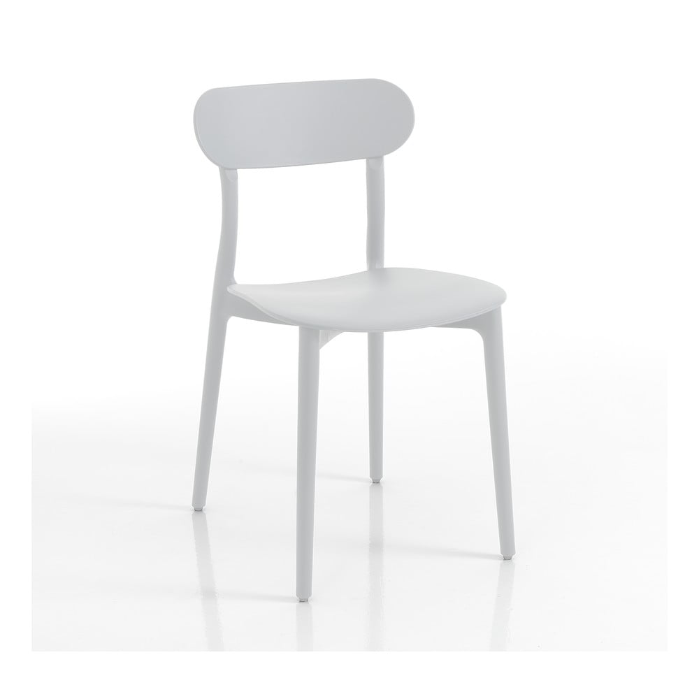 Fehér műanyag kerti szék stoccolma - tomasucci