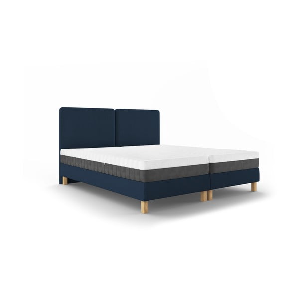Lotus sötétkék kétszemélyes ágy, 160 x 200 cm - Mazzini Beds