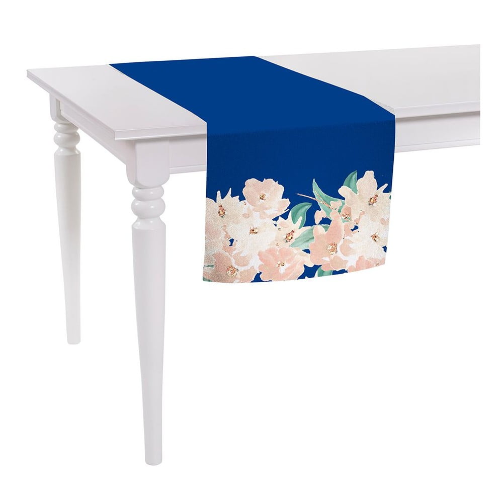 Honey Blossom kék-rózsaszín asztali futó, 140 x 40 cm - Mike & Co. NEW YORK