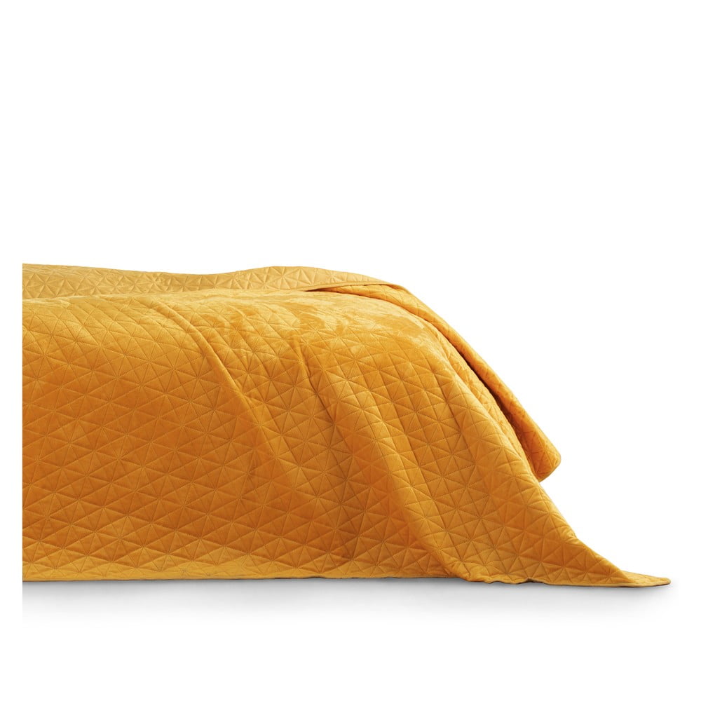 Laila Honey sárga ágytakaró, 220 x 240 cm - AmeliaHome
